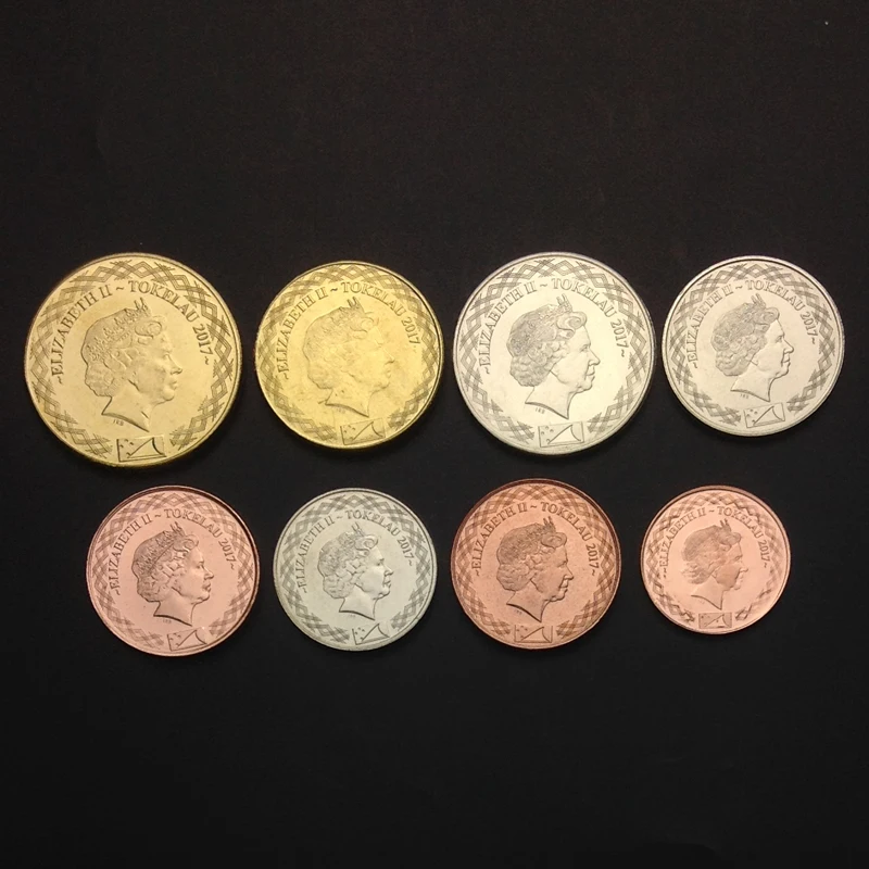 

8pcs Tokelau coin 100% original coin 2017 year
