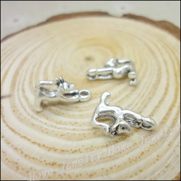 175 шт Подвески Подвеска В Форме Кошки тибетский серебряный цинковый сплав