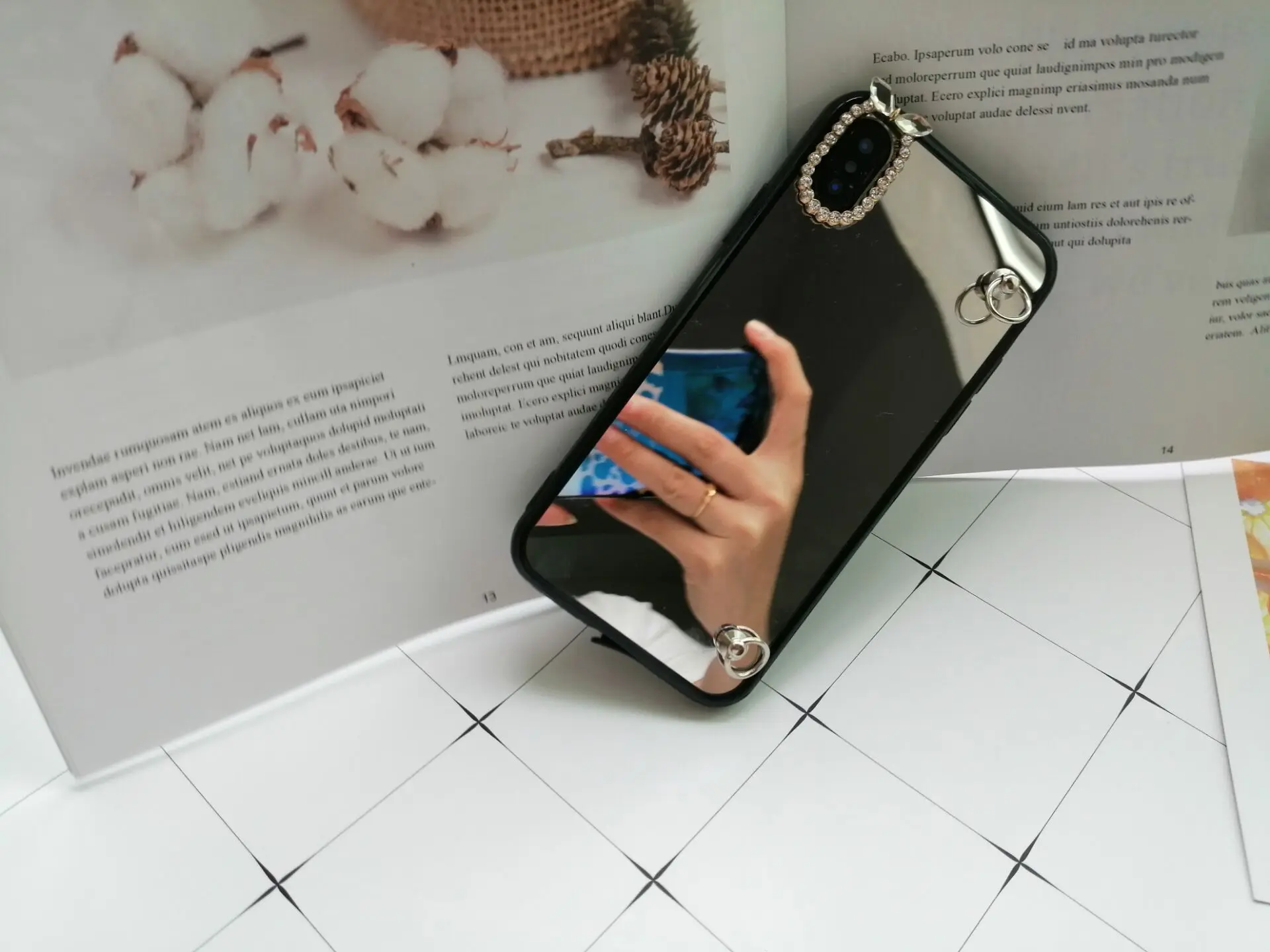 Для iphone XS MAX чехол, роскошная простая зеркальная поверхность, сумка через плечо, сумка для телефона, чехол для iphone 11 pro max X XR 6S 7 8 Plus, чехол