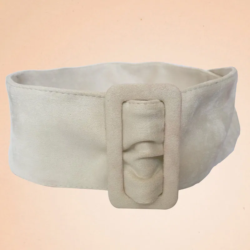 Женский ремень однотонный замшевый с квадратной пряжкой | Аксессуары для одежды