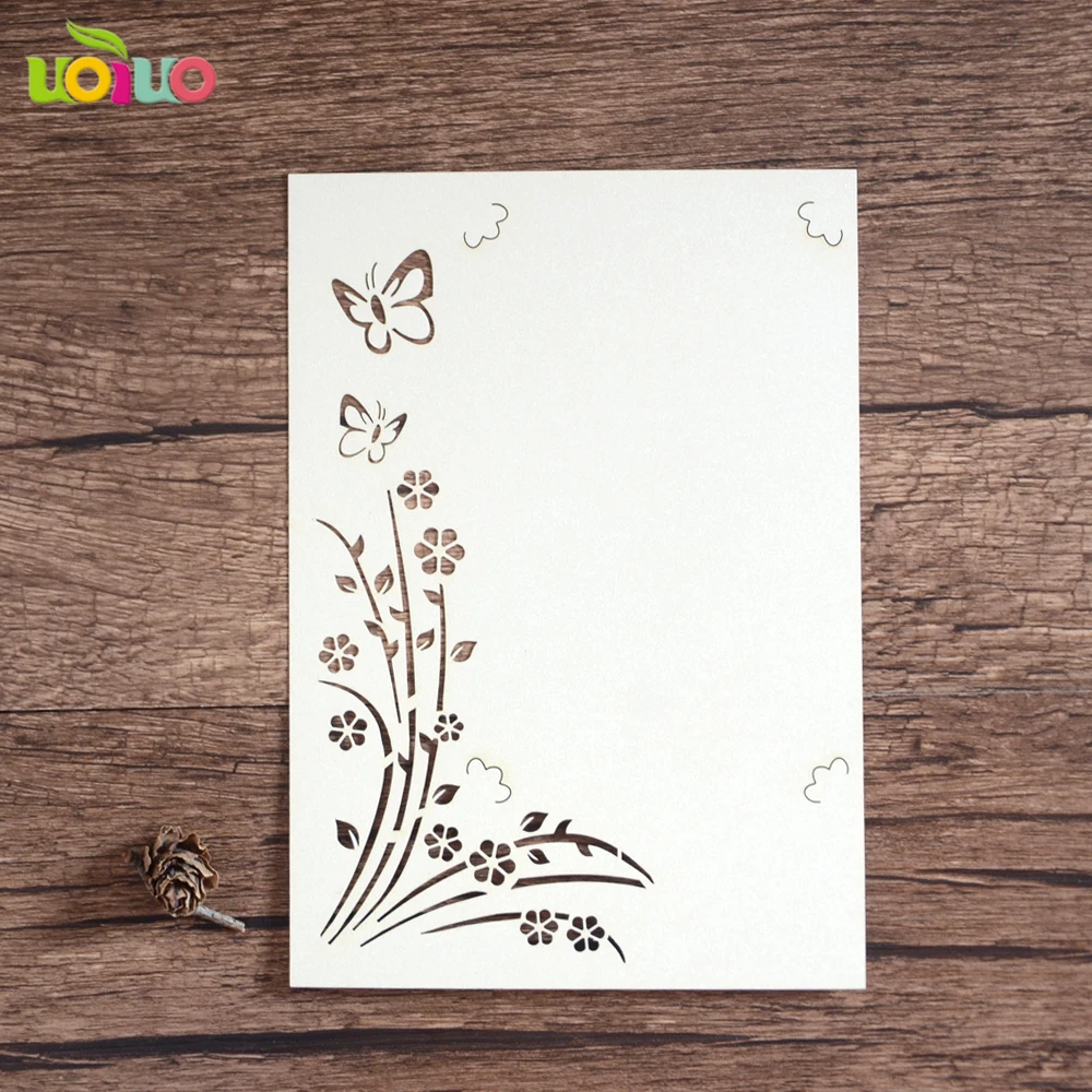 Поздравительные открытки ручной работы с лазерной резкой пригласительные