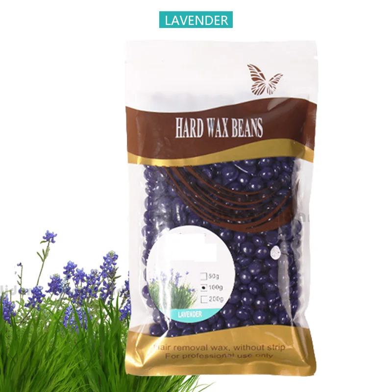 LAVENDER 100g Эпилятор нагреватель воска инструмент для удаления волос Профессиональный мини Спа Ручной Эпилятор ноги парафин воск машина контроль температуры - Цвет: LAVENDER 100g