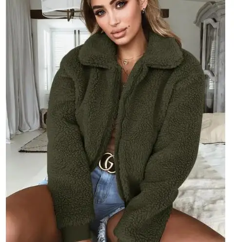 style5 Искусственная куртка, пальто для женщин на осень и зиму, теплое толстое плюшевое пальто, женское повседневное пальто, верхняя одежда большого размера - Цвет: style5