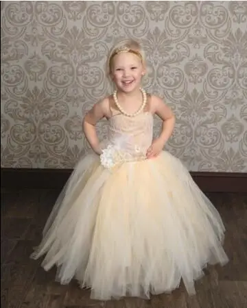 2016 винтажное кружевное платье на бретельках цвета шампанского пышный