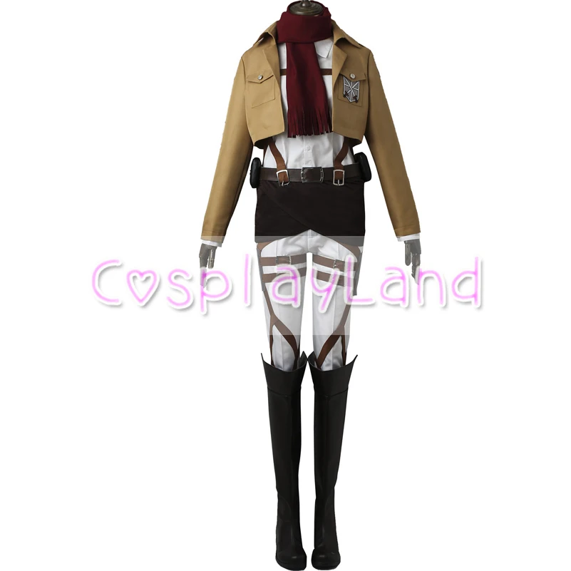 Атака Титанов Косплей Микаса Акерман полный комплект униформы Shingeki no Kyojin