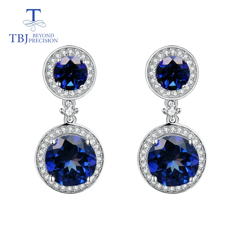 Женские Винтажные висячие серьги TBJ ювелирные украшения с натуральным топазом