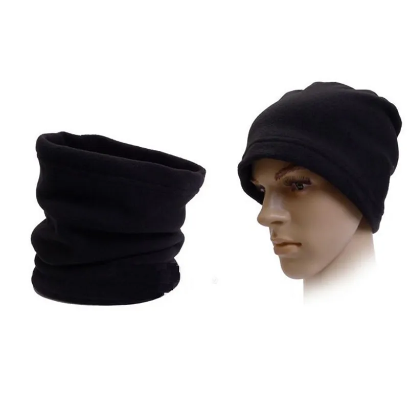 Модные унисекс Для женщин Для мужчин зима-осень Повседневное Термальность флис шарфы шарф-хомут Маска Шапочка Шапки