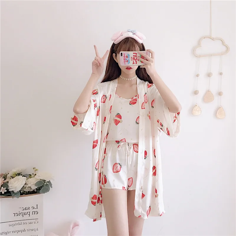 Pijama verano mujer 2019 летние женские пижамы Шорты пижамные штаны пижама из трех