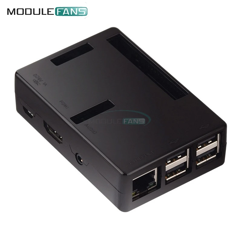 ABS V2 Case Enclosure to All Ports for Raspberry Pi 2 Model B Black/Transparent | Электронные компоненты и - Фото №1