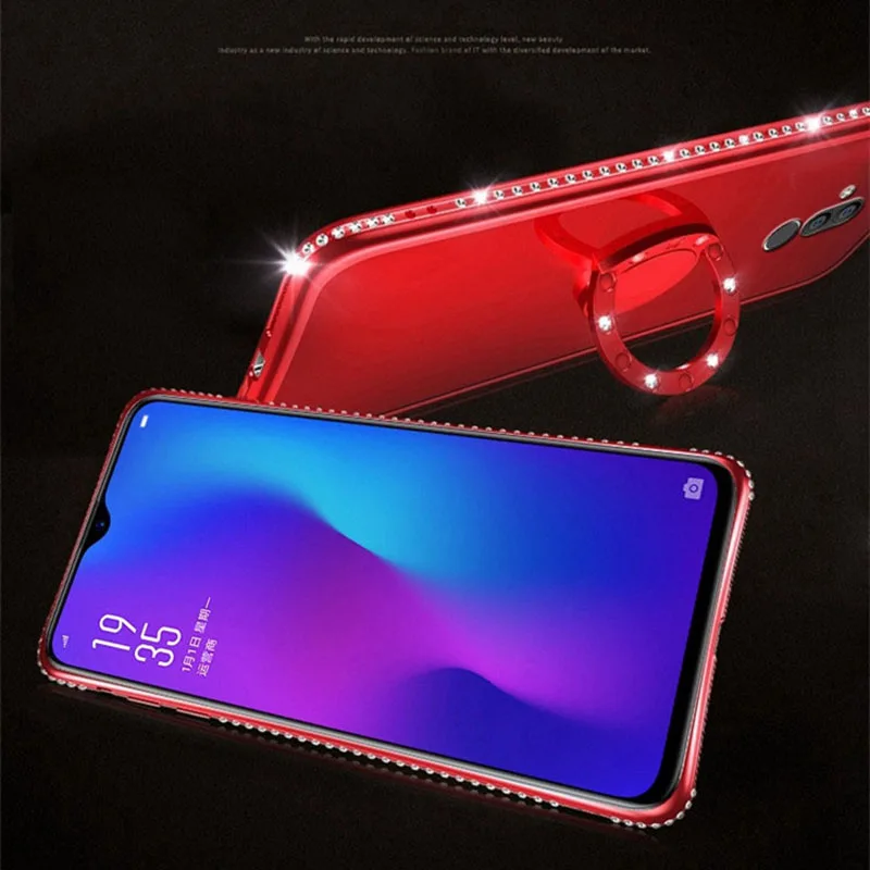 Мягкий чехол с бриллиантами для Honor 7X 8X MAX 10 Lite Y9 2019 блестящий силиконовый