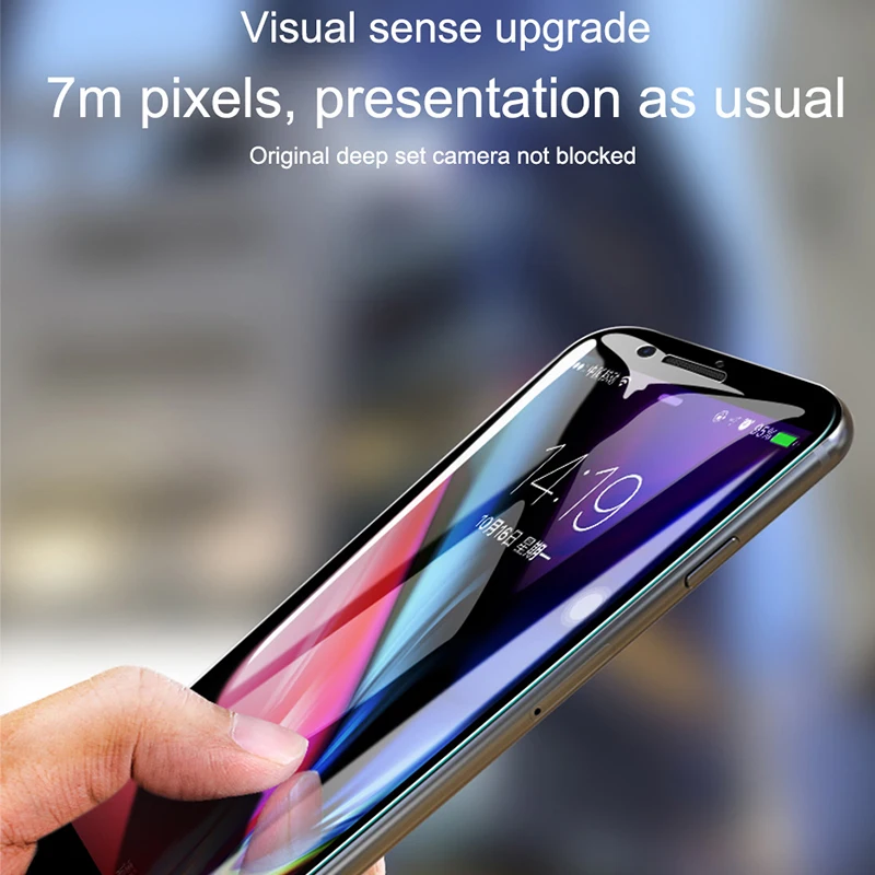 Baseus 0,3 мм Защитная пленка для экрана из закаленного стекла для iPhone 7 8 Plus стекло 7D Мягкая изогнутая полная крышка защитная пленка из закаленного стекла