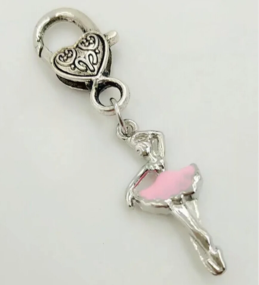 Эмаль брелок в виде балерины для ключей сумка кольцо с сумочкой пара