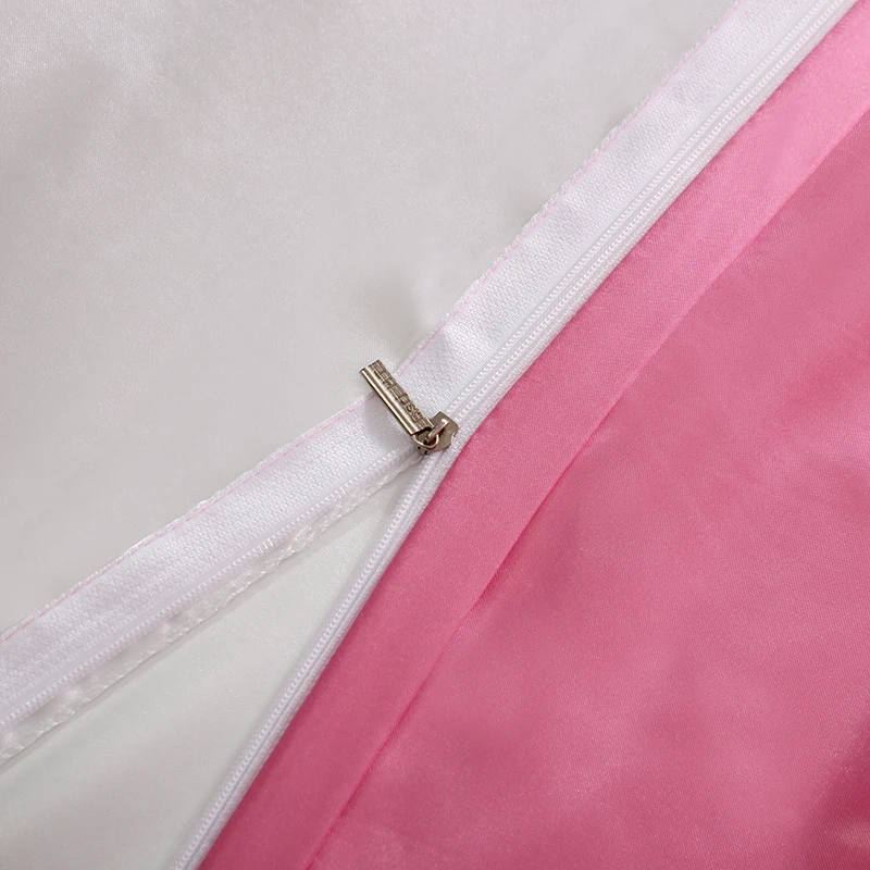 Паркшин розовый пододеяльник набор белое покрывало двойная королева атласный