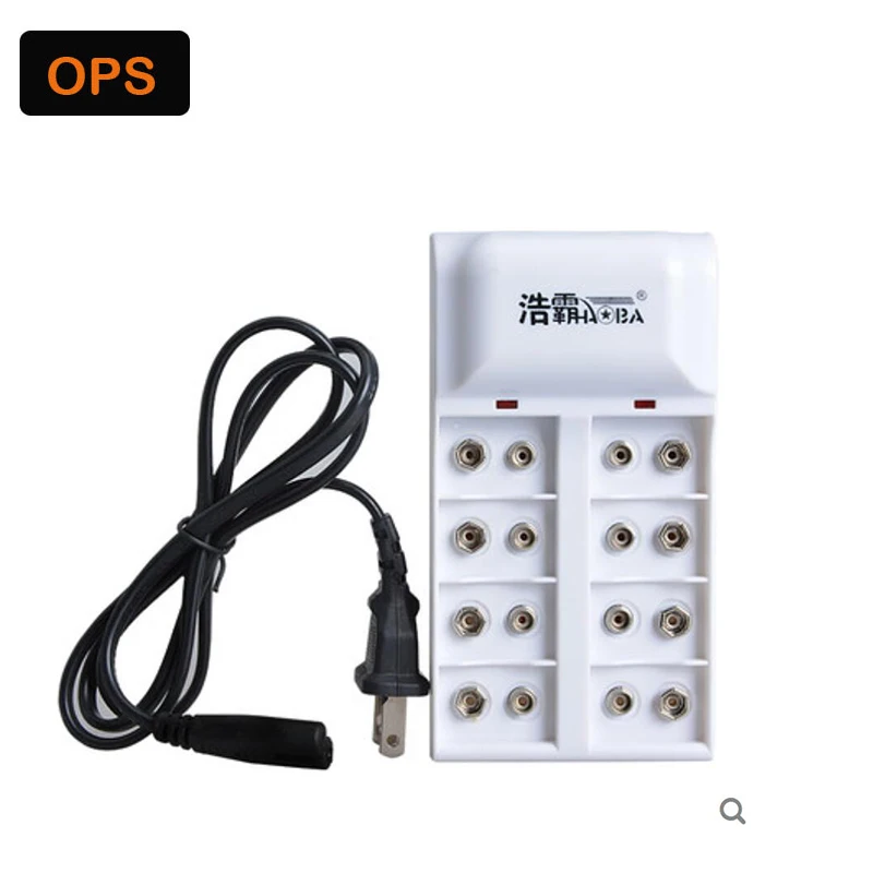 Светодиодный дисплей 8 слотов 9 В умное зарядное устройство для любой емкости NI MH