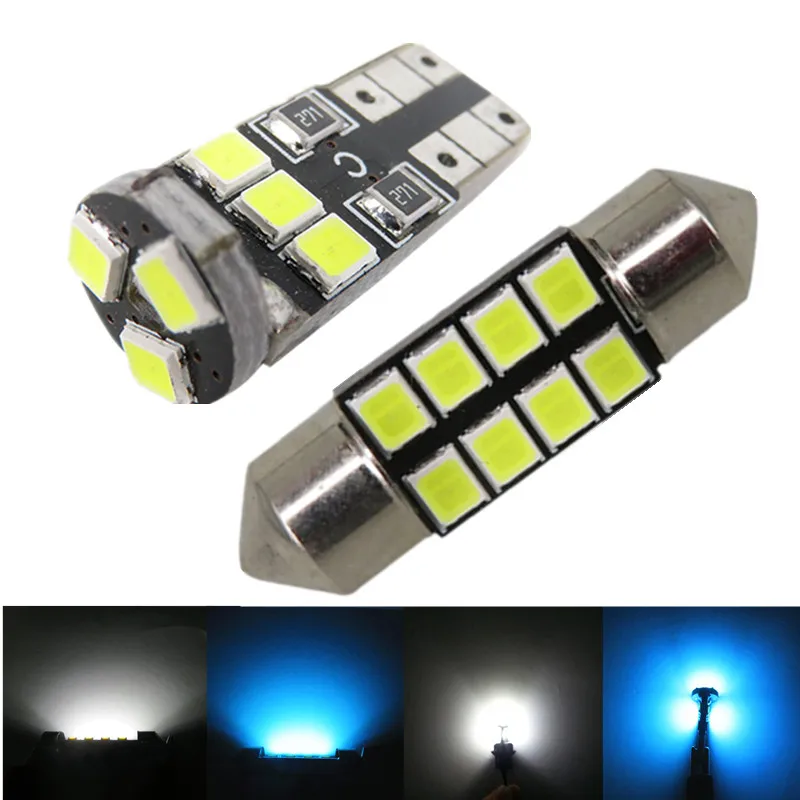 WLJH 6 шт. автомобильный светильник 2835 SMD Festoon 36 мм C5W W5W T10 светодиодный s интерьерные