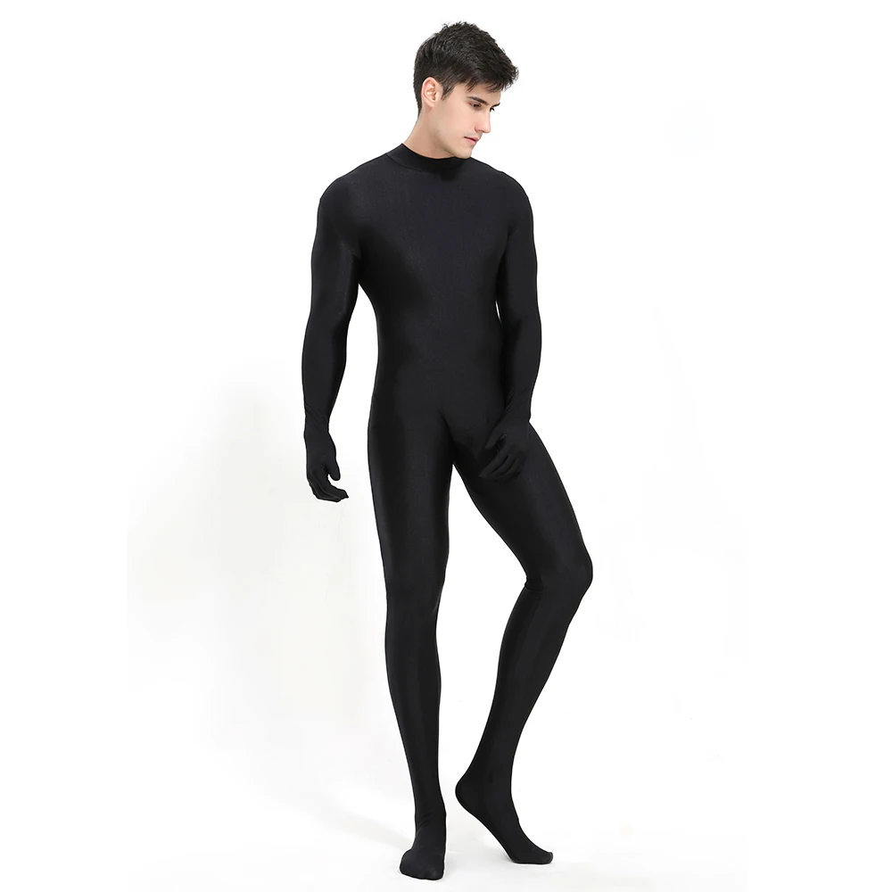 AOYLISEY черный спандекс Zentai для всего тела Облегающий комбинезон унисекс костюм