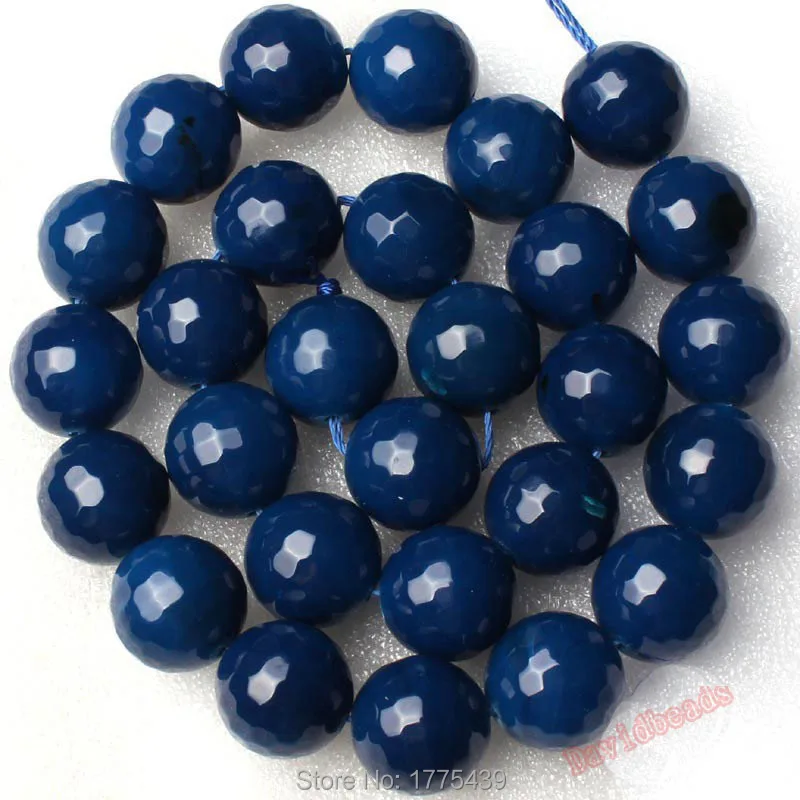 Бесплатная доставка граненые круглые бусины 10 мм из натурального голубого агата