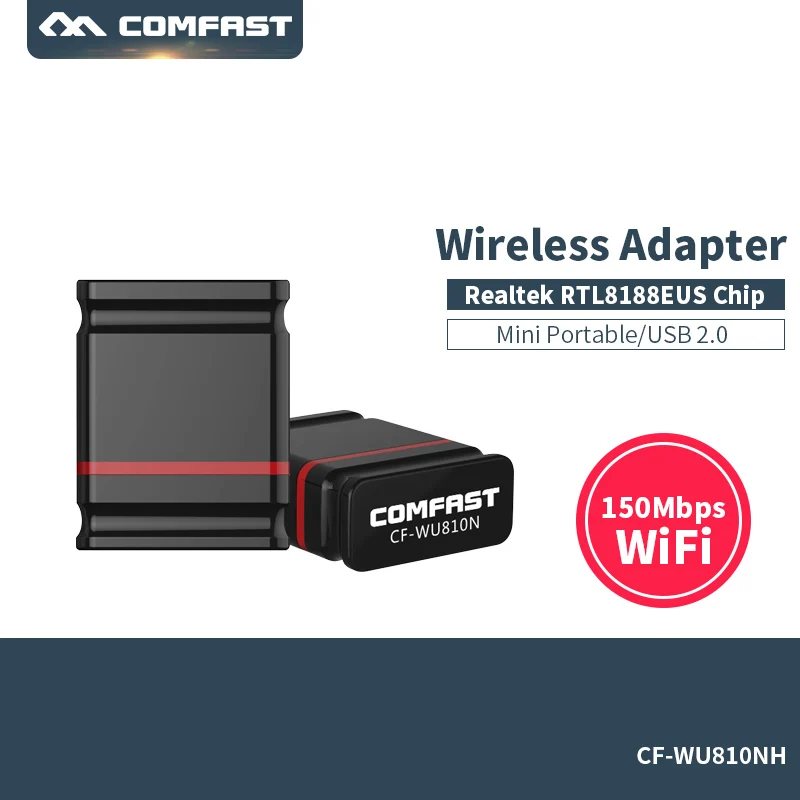 Беспроводной WiFi адаптер 150 Мбит/с USB Wi Fi Сетевая карта Мини RTL8188EU приемник Adaptador