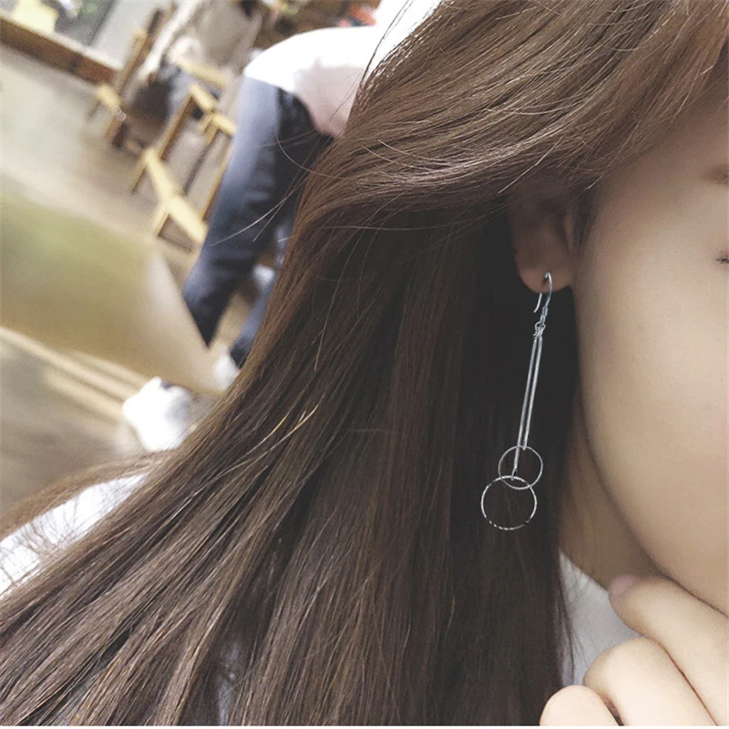 Женские длинные серьги KOFSAC очаровательные из стерлингового серебра 925 пробы