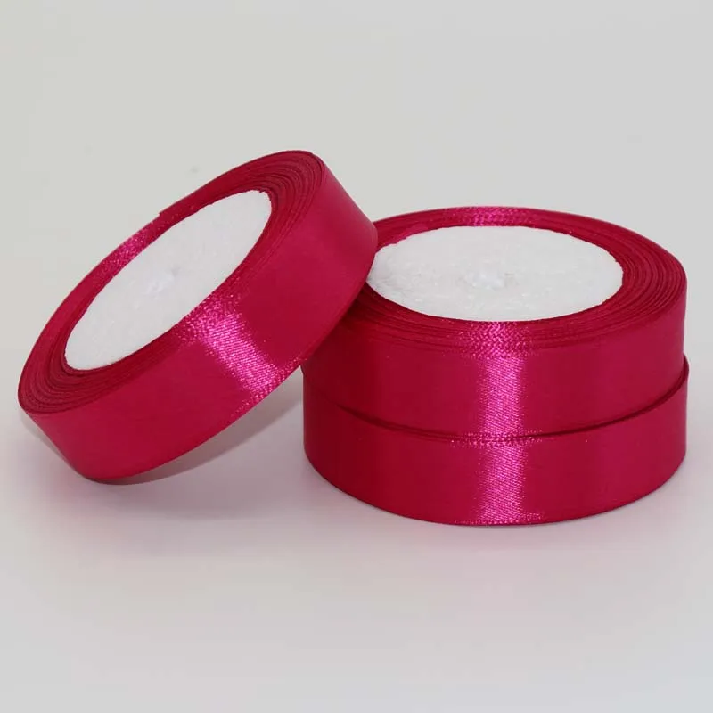 Одна штука 25 ярдов красно Зеленая Шелковая атласная лента для украшения