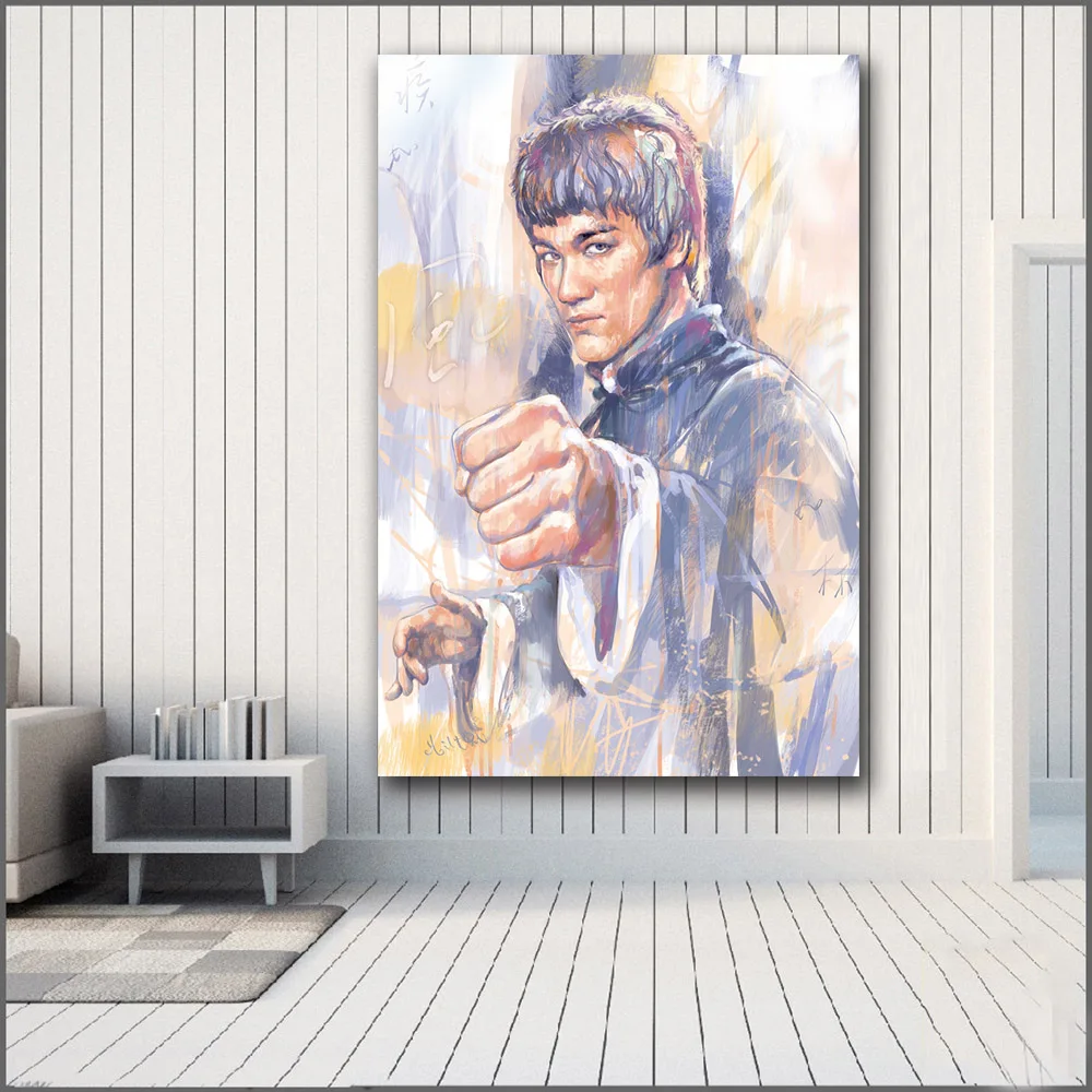 Печать индийский Брюс Ли 5 Картина Настенная картина домашний декор гостиная