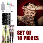 Индийская тату хной крем клей для временных татуировок паста шаблон пакет татуировочная щетка тату скребок