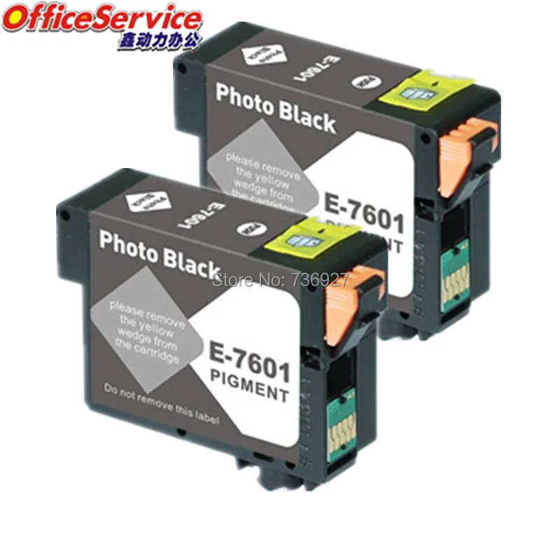 2 фото черный T7601 новый совместимый картридж костюм для Epson суреколор SC P600