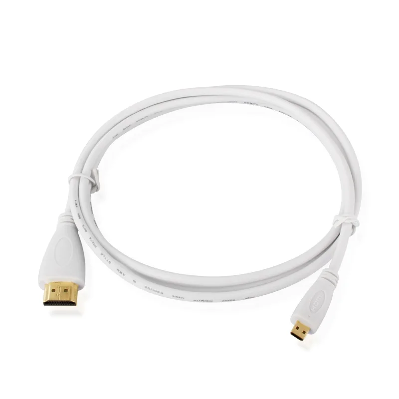 Micro HDMI (тип D) совместимый A) позолоченный (высокая скорость) поддерживает Ethernet 3D 4K и