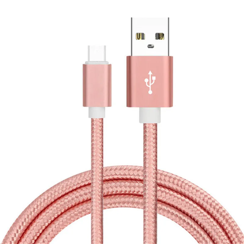 1 м/2 м металлическая вилка нейлоновый Тип c/8pin/micro USB зарядное устройство usb для Samsung