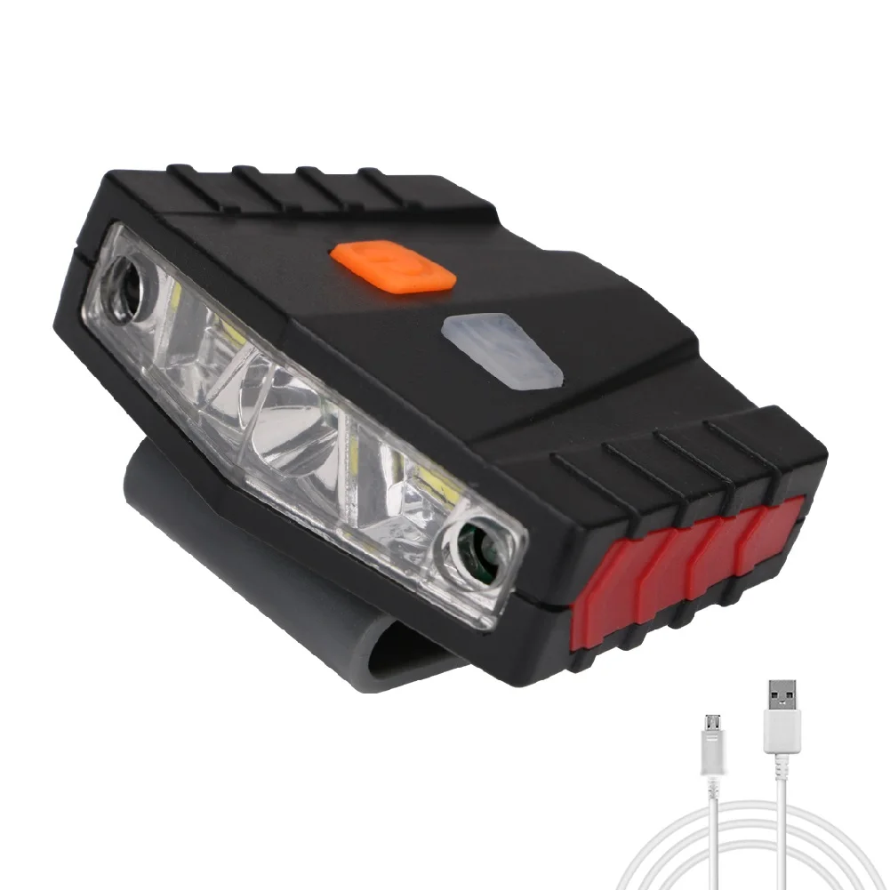 COB LED Датчик движения кепка со светодиодами свет USB перезаряжаемая Фара Кепка Головной фонарь зажим на фонарик ночная рыбалка ходовая лампа - Испускаемый цвет: COB LED