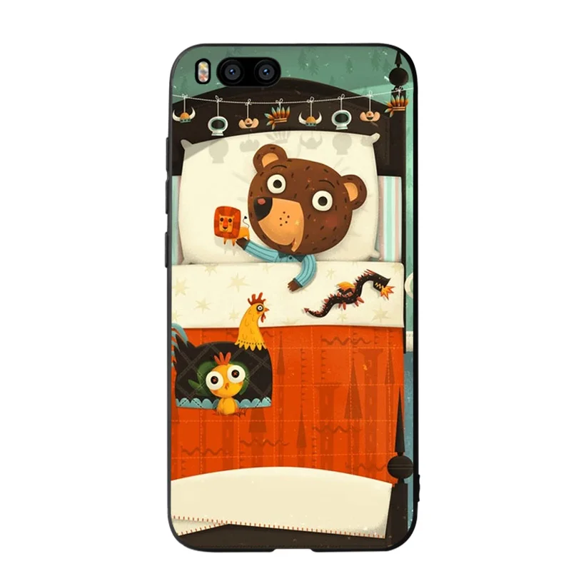 Милый медведь с принтом обезьяна для мобильного телефона чехлы Чехол xiaomi Mi A2 8 9 lite