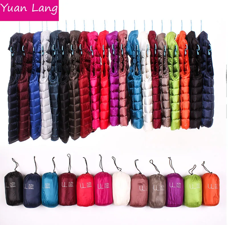 Горячая распродажа! Зимний женский 90% белый утиный пуховик ультралегкий осенняя