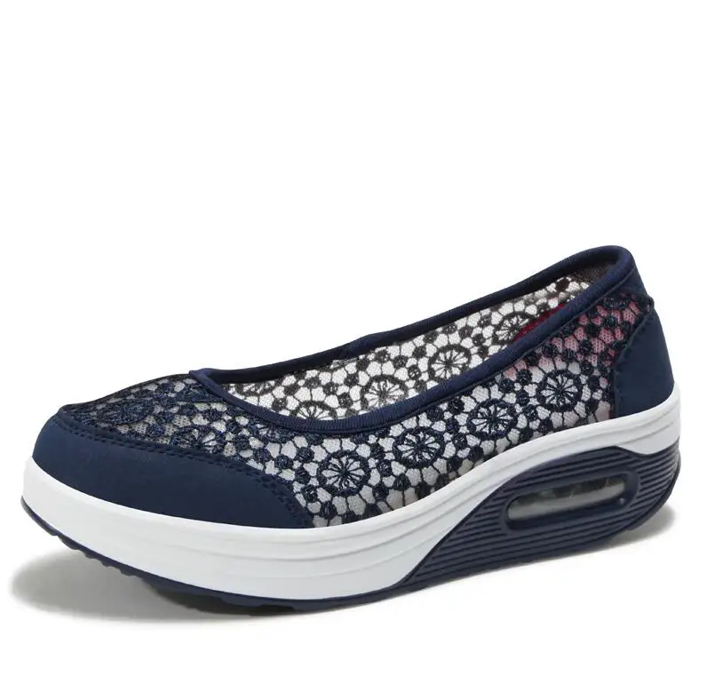 Женские кроссовки на плоской платформе дышащие сетчатые для бега женская обувь