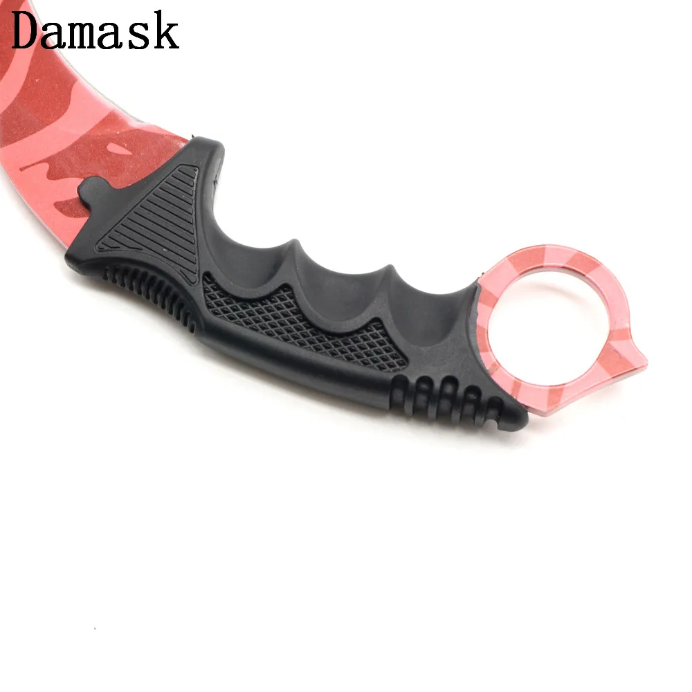Дамаск CS GO стальные ножи коготь тактический нож керамбит с фиксированным лезвием
