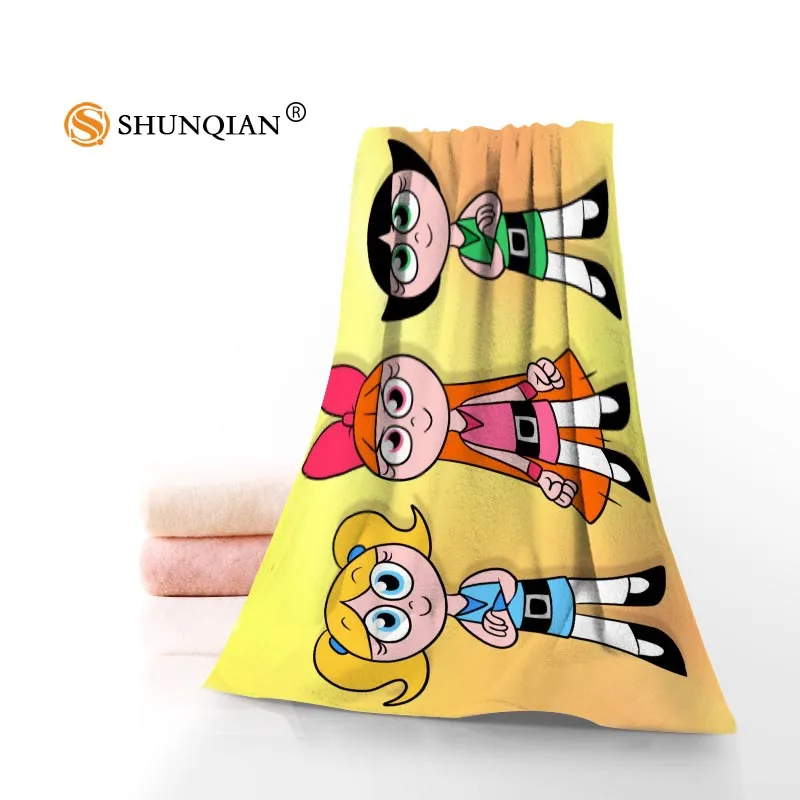 Новое пользовательское Powerpuff полотенце для девочек с принтом хлопок лицо/банные полотенца из микрофибры Ткань для детей Мужчины Женщины полотенце для душа s A8.8 - Цвет: 15