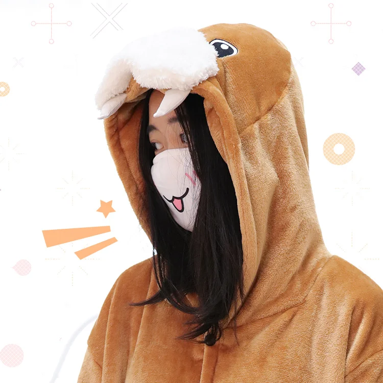 Anime LoveLive! Sunshine!! Aqours Flannel Pajamas Kawaii Sea Lion Sleepwear Women Onesie Pyjamas Female Nightwear Home Clothing | Женская