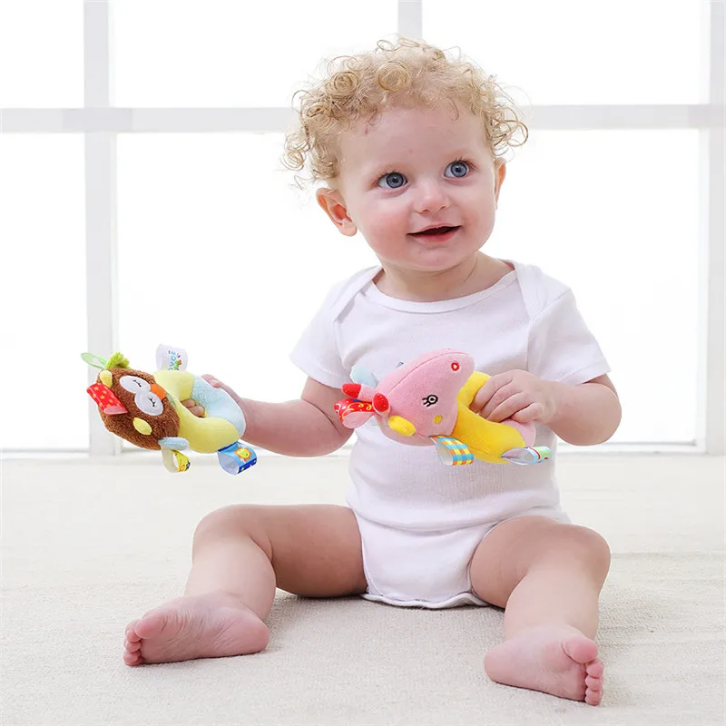 Новые детские мягкие погремушки с животными для мобильных телефонов подвеска на