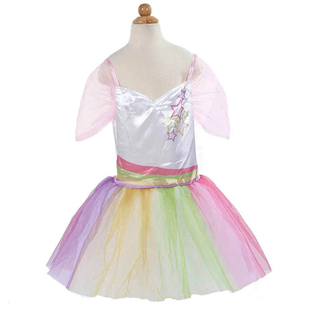 Creative Dress Up As Dance Unicorn Tutu Kids Cosplay Magical Fairy Wings Costumes Cute Girl Rainbow Party Princess | Детская одежда и