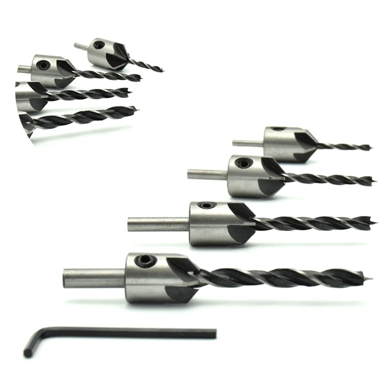 8 шт. зенковки Бурильные долото комплект бурения фаски конце