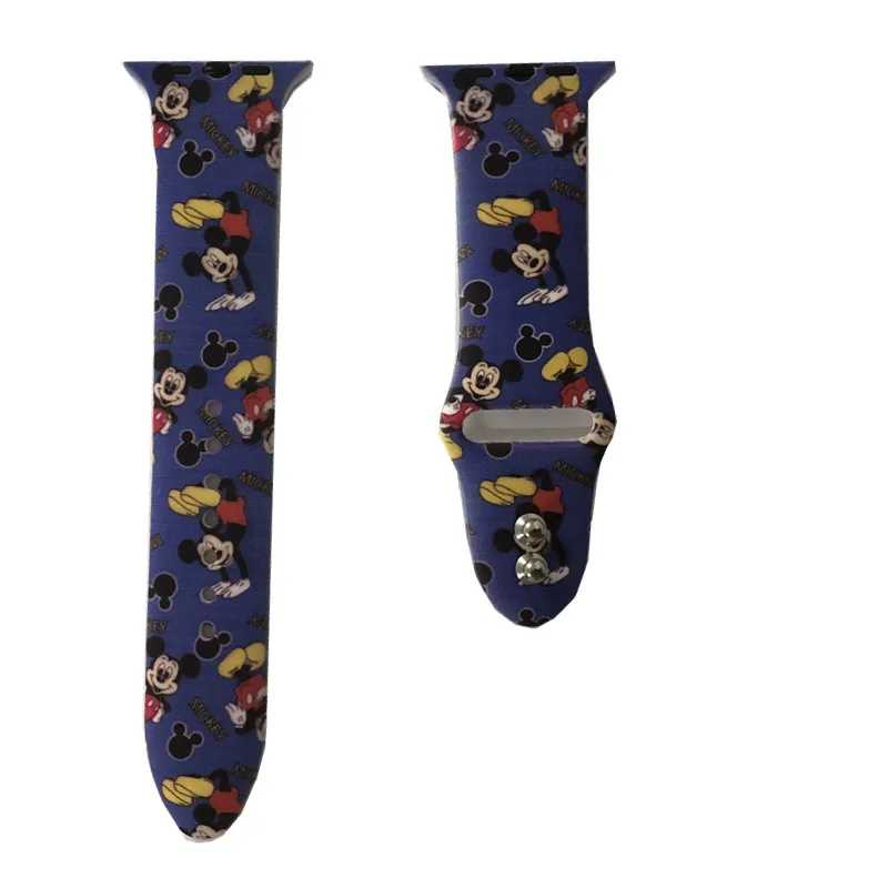 Mickey 4 Силиконовый спортивный ремешок YUKIRIN с Микки-Маусом для Apple Watch, серия 4, 3, 2, 1, ремешок для iWatch 38, 42 мм, 40, 44 мм, S/M, L - Цвет ремешка: Mickey 4