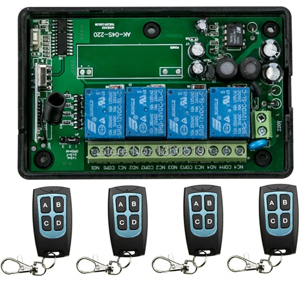 Новинка AC85v ~ 250V 110V 220V 230V 4CH RF беспроводной пульт дистанционного управления