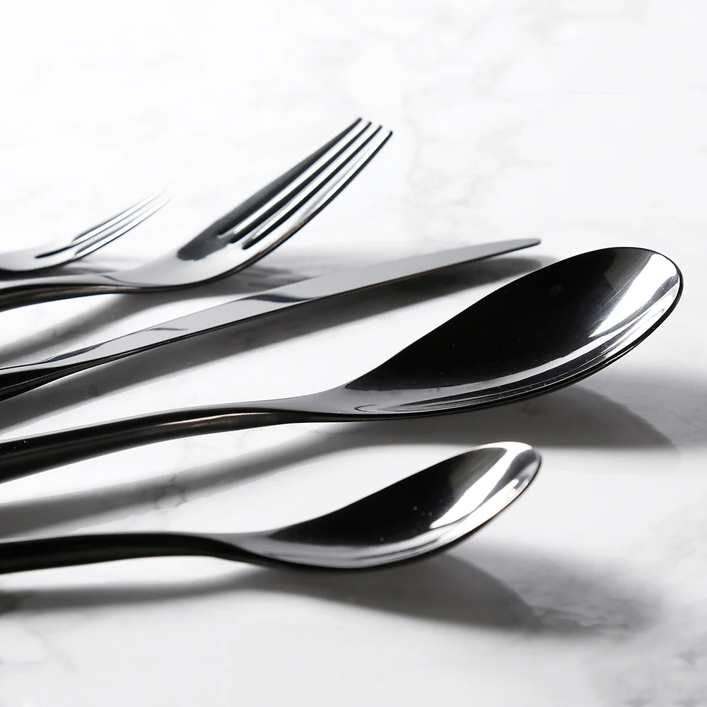 Набор посуды Upors из нержавеющей стали 304 4 шт.|dinnerware set black|dinnerware setcutlery |