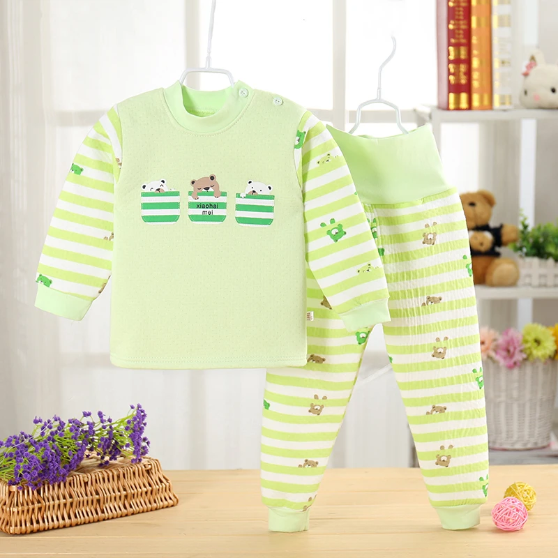 Детский хлопковый пижамный комплект HEYFRIEND зимняя теплая одежда для сна девочек и