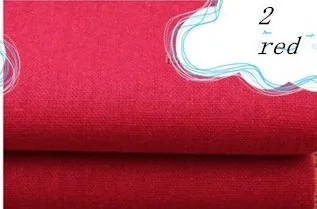 2red 1 метр ткань из льна и хлопка для пошива стеганая Лоскутная Ткань DIY шторы в простом стиле из плотной ткани telas жира четверти ручной работы Рукоделие zakka - Цвет: 2red