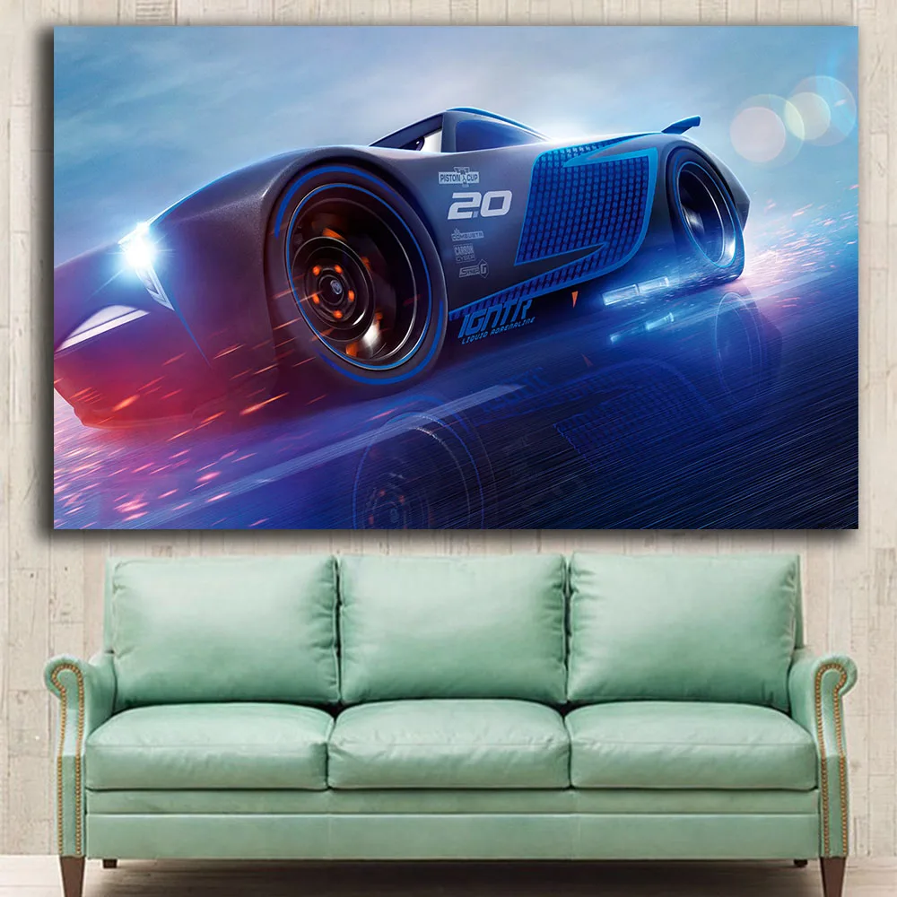 Печатная Настенная картина Jackson Storm Cars 3 домашний декор на холсте Современная Настенная Художественная печать на холсте плакат Картина на холсте