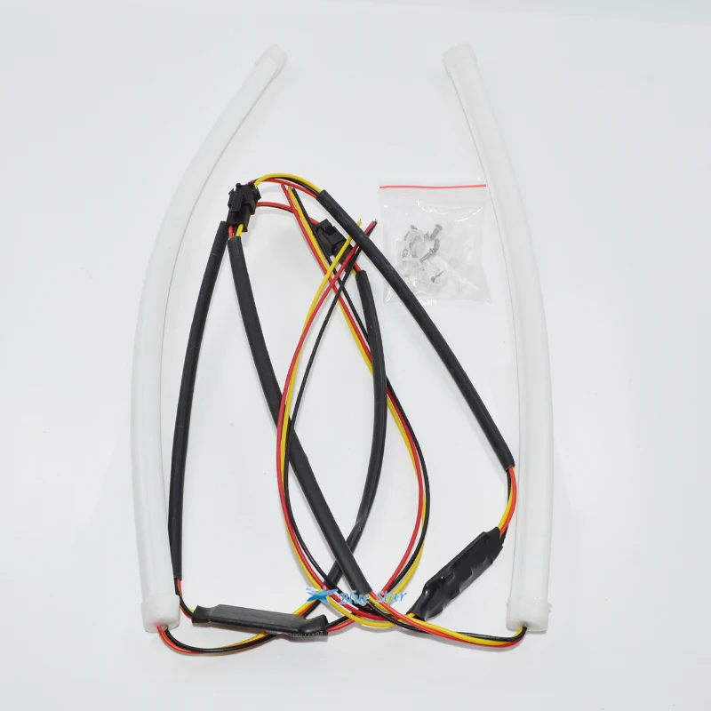 2 шт. 30 см DRL гибкий светодиодный трубка Газа Стиль Габаритные огни Tear полосы фар