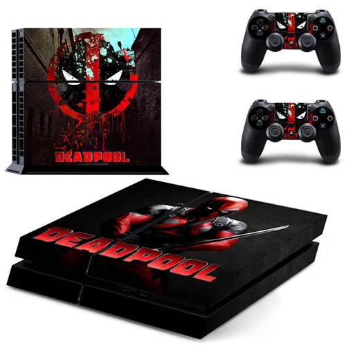 DPTM0532 С изображением дедпула из комиксов Марвел пленка наклейка для PS4 виниловая наклейка, стикер для Playstation 4 консоли и 2 контроллеры PS4 Стикеры - Цвет: DPTM0532