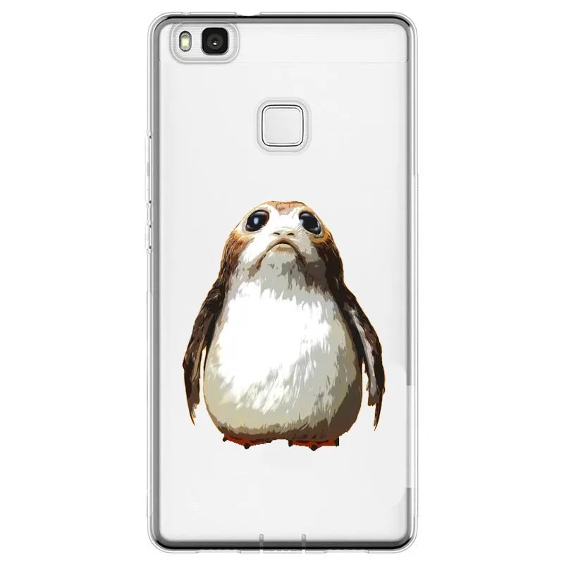 На тему Звездных войн Последний джедай Porgs прозрачные ясные прочные корпус чехол