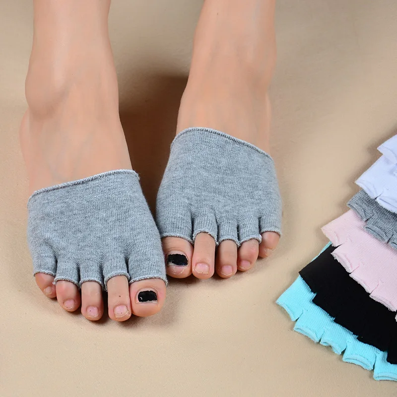 5 пар женских спортивных носков с открытым носком летние тонкие носки модные