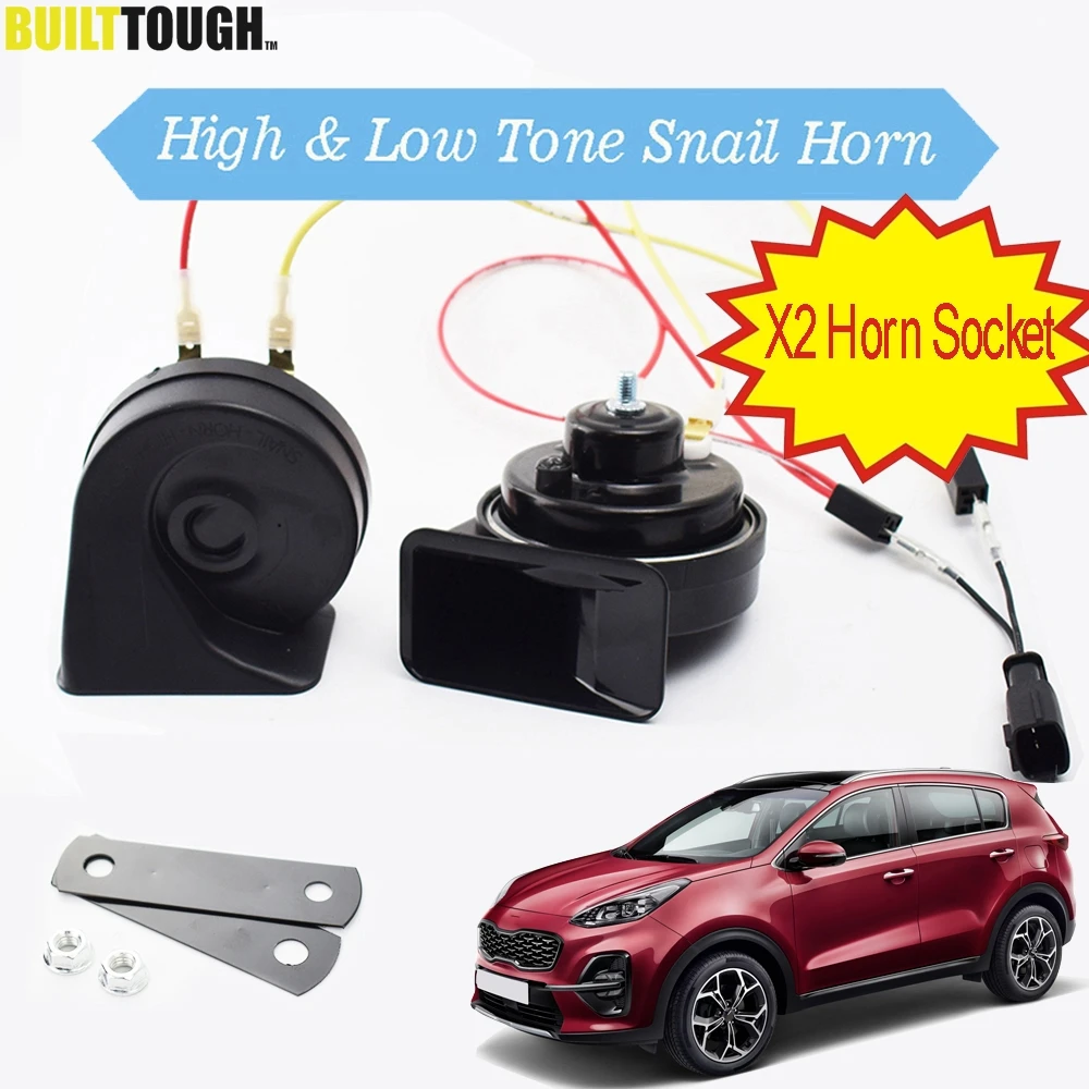 Snail Horn For Kia Sportage SL QL 2010 2011 2012 2013 Dual Pitch Loud Waterproof Auto Horns